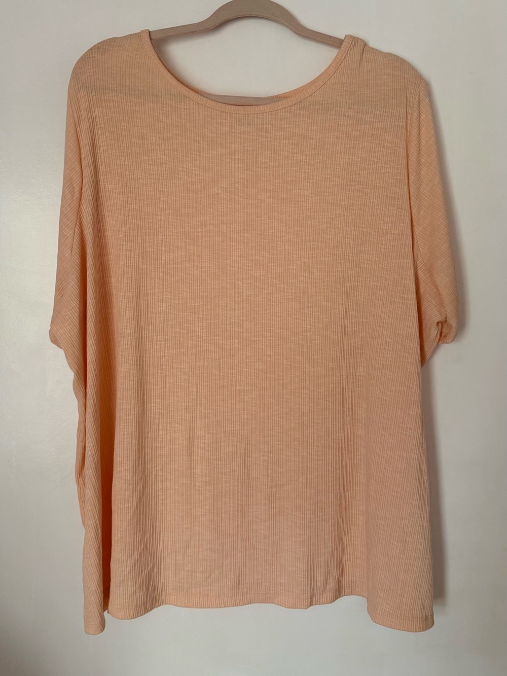 Old Navy Peach Ribbed Short-Sleeve Women's Tee